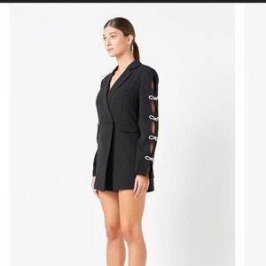 Endless Rose Romper Blazer Black Size L